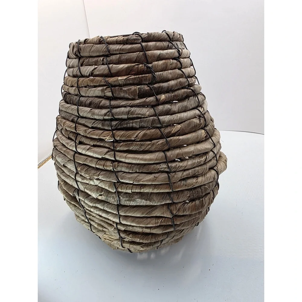 Handwoven Natural Wicker Floor Vase Decorative BasketRustic Boho Farmhouse 10